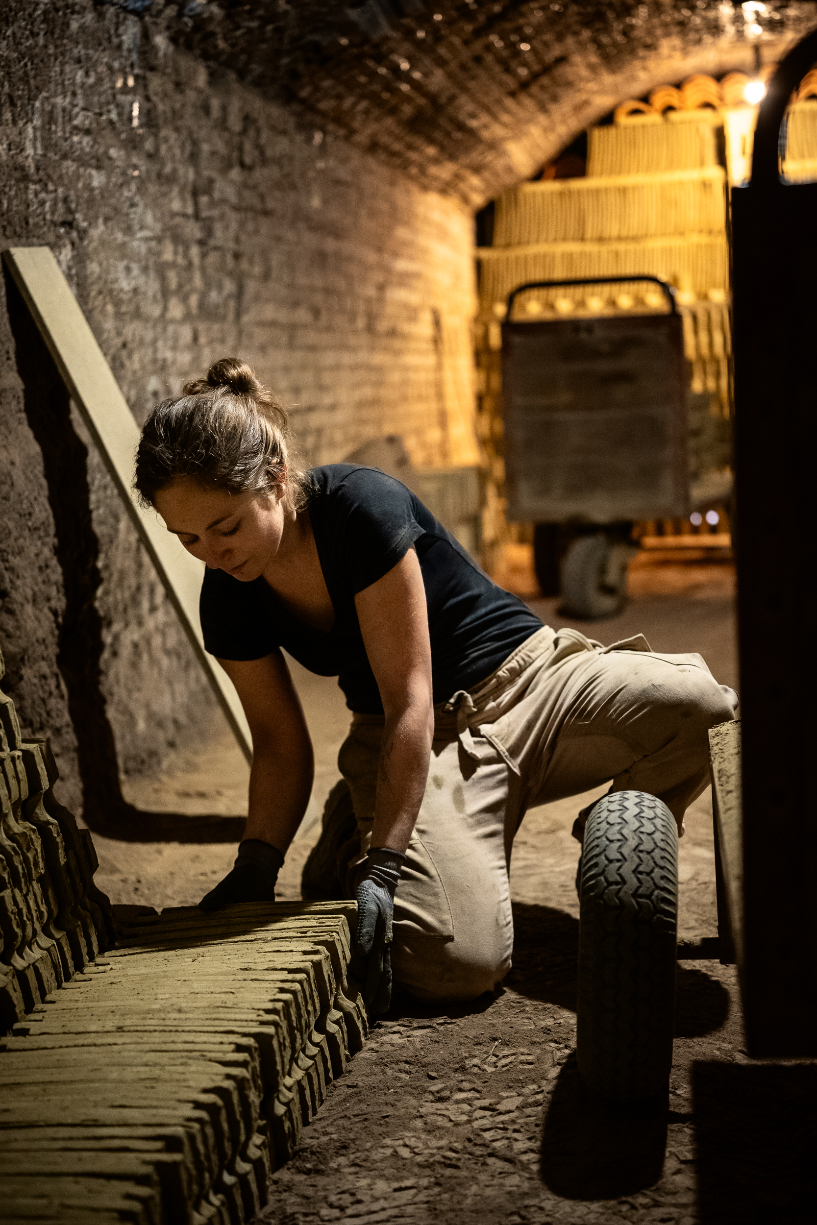 Reportage photo pour les magazines. La tuilerie Royer à Soulaines Dhuys.