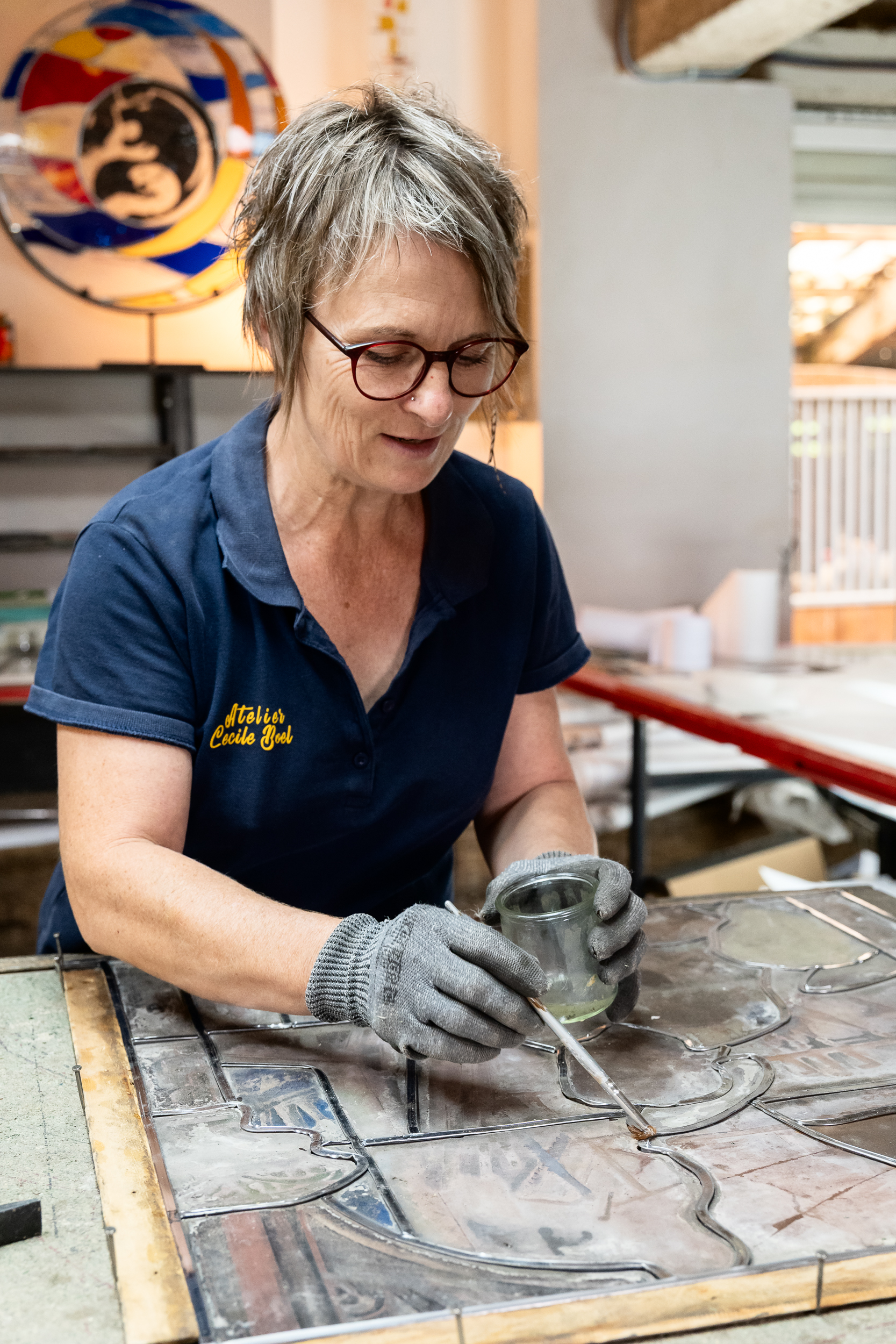 Reportage photo pour les magazines. Cécile Boël, Maître verrier