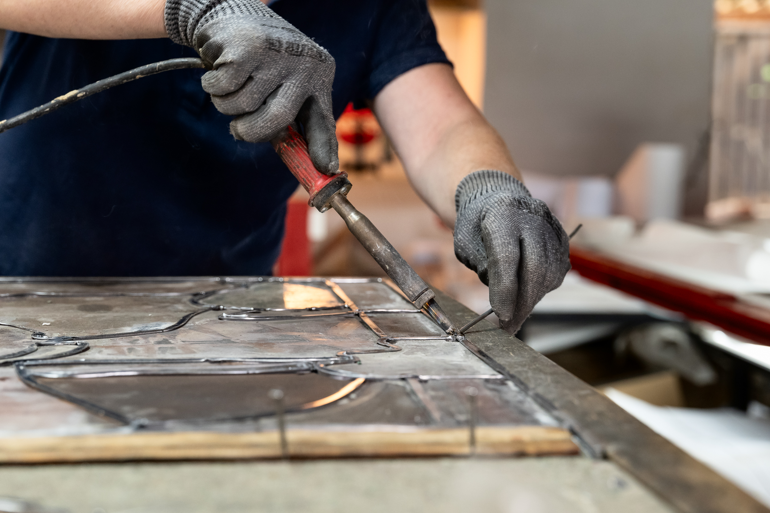 Reportage photo pour les magazines. Cécile Boël, Maître verrier
