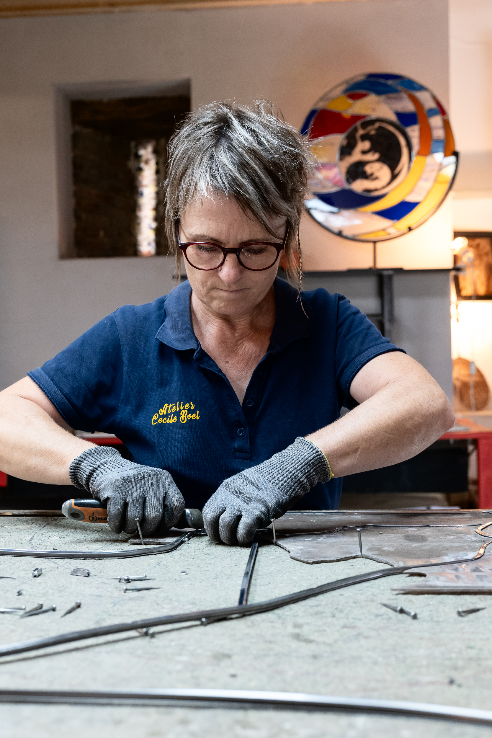 Reportage photo pour les magazines. Cécile Boël, Maître verrier