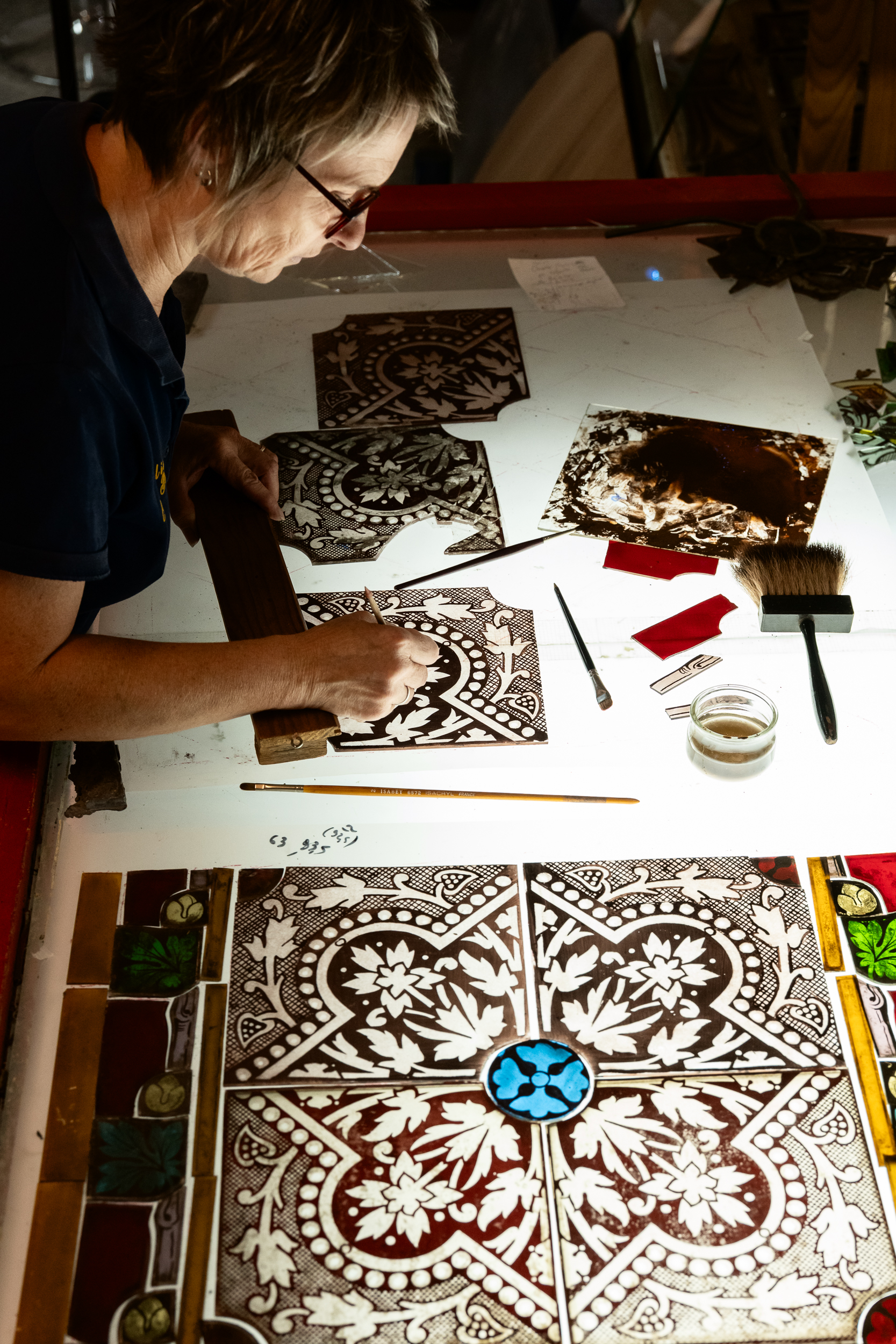 Reportage photo pour les magazines. Cécile Boël, Maître verrier