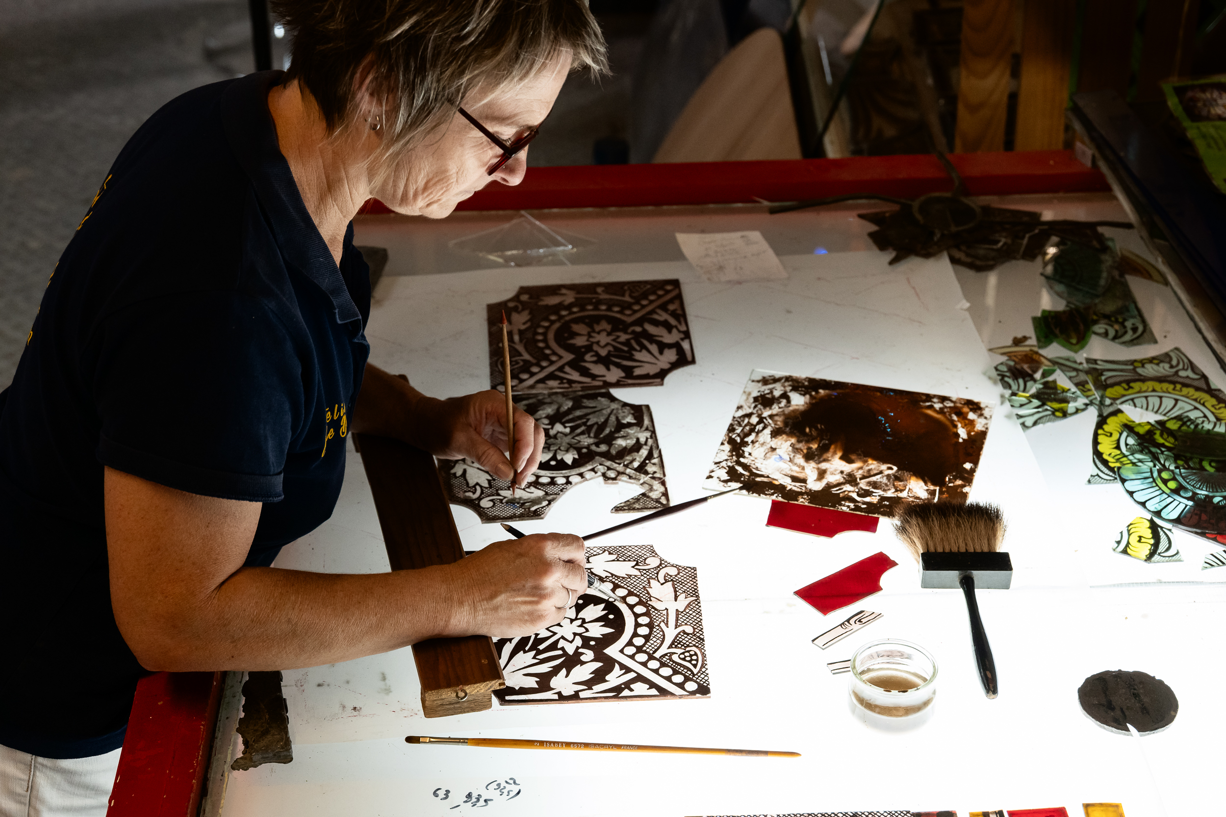 Reportage photo pour les magazines. Cécile Boël, Maître verrier