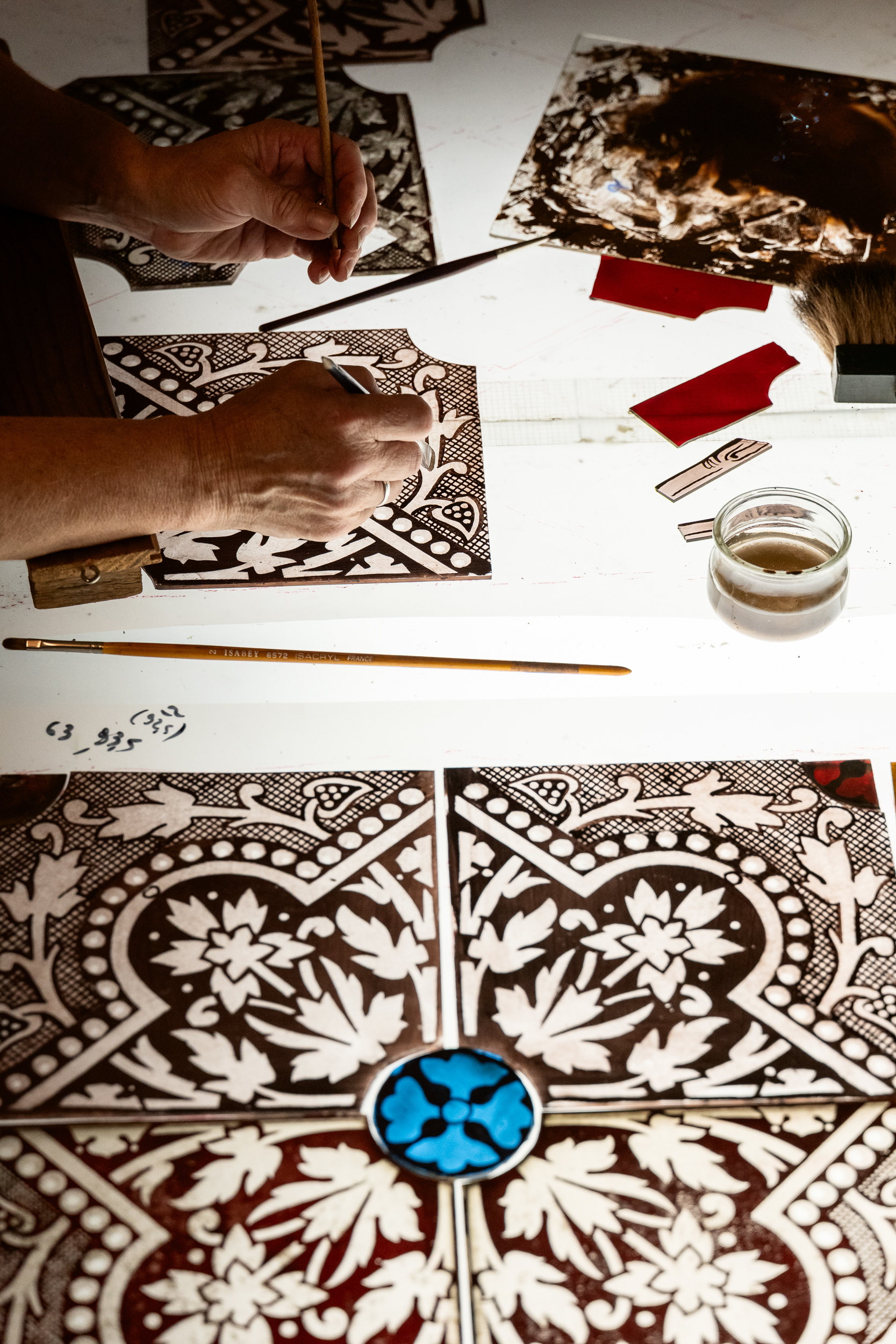 Reportage photo pour les magazines. Cécile Boël, Maître verrier