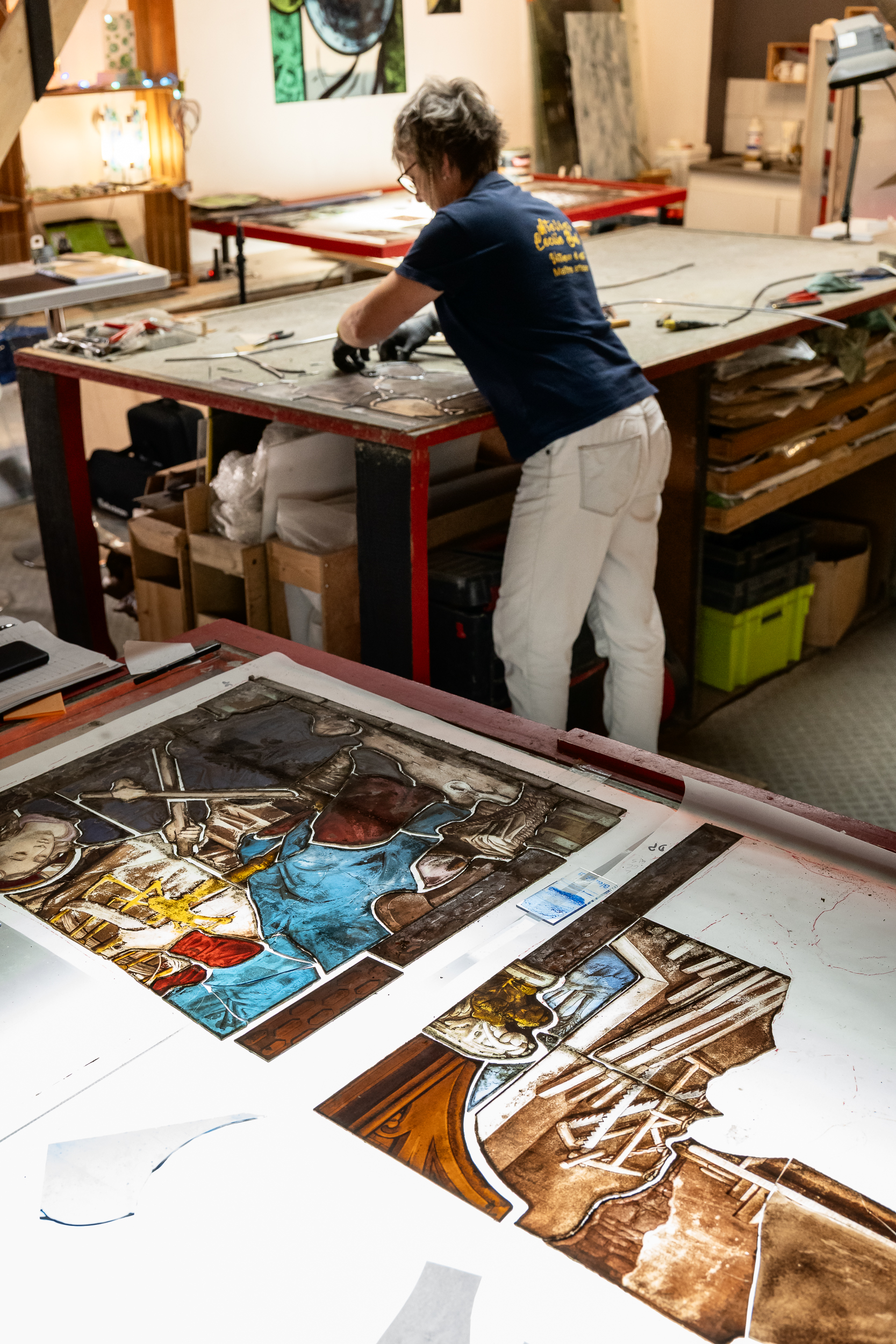 Reportage photo pour les magazines. Cécile Boël, Maître verrier