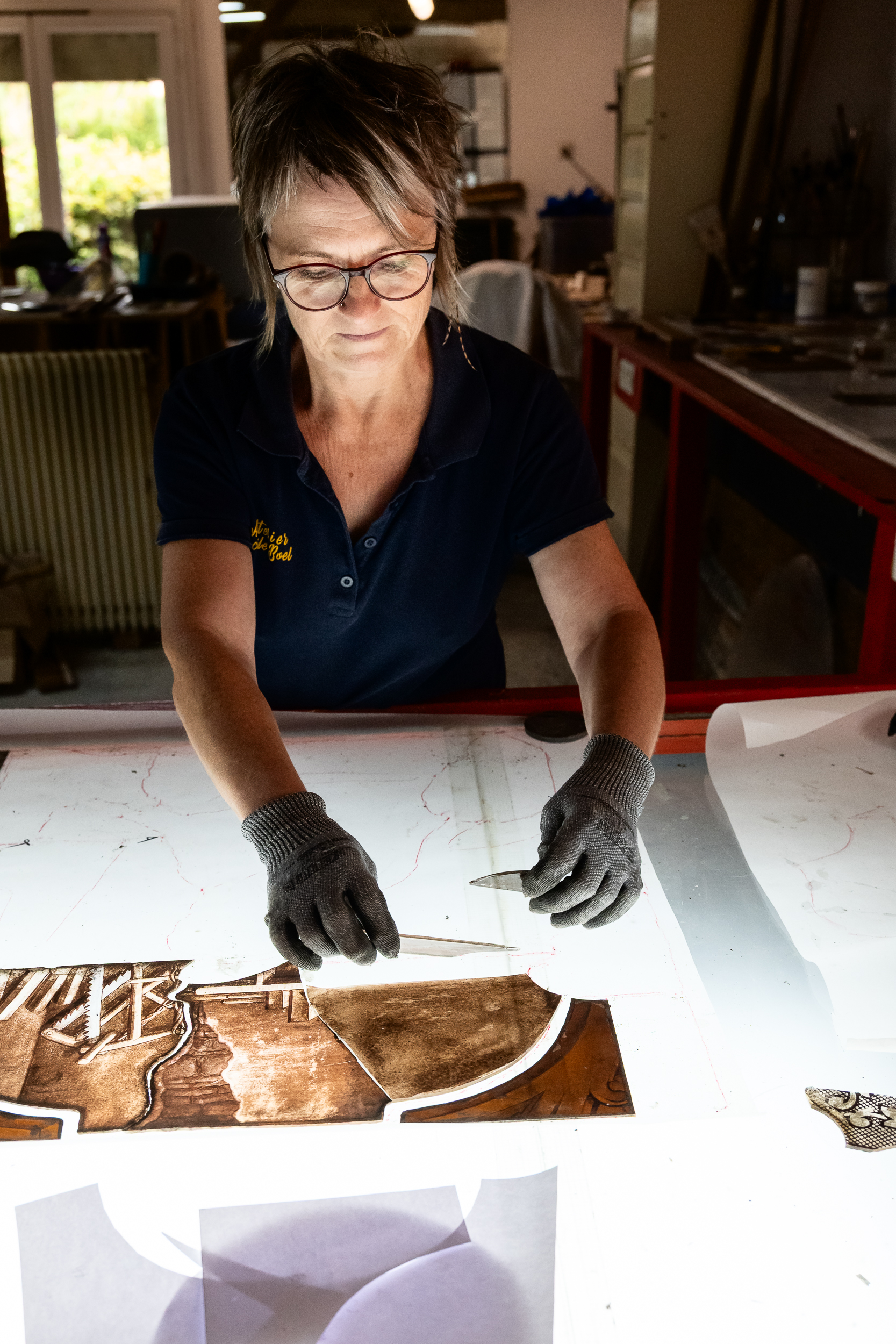 Reportage photo pour les magazines. Cécile Boël, Maître verrier