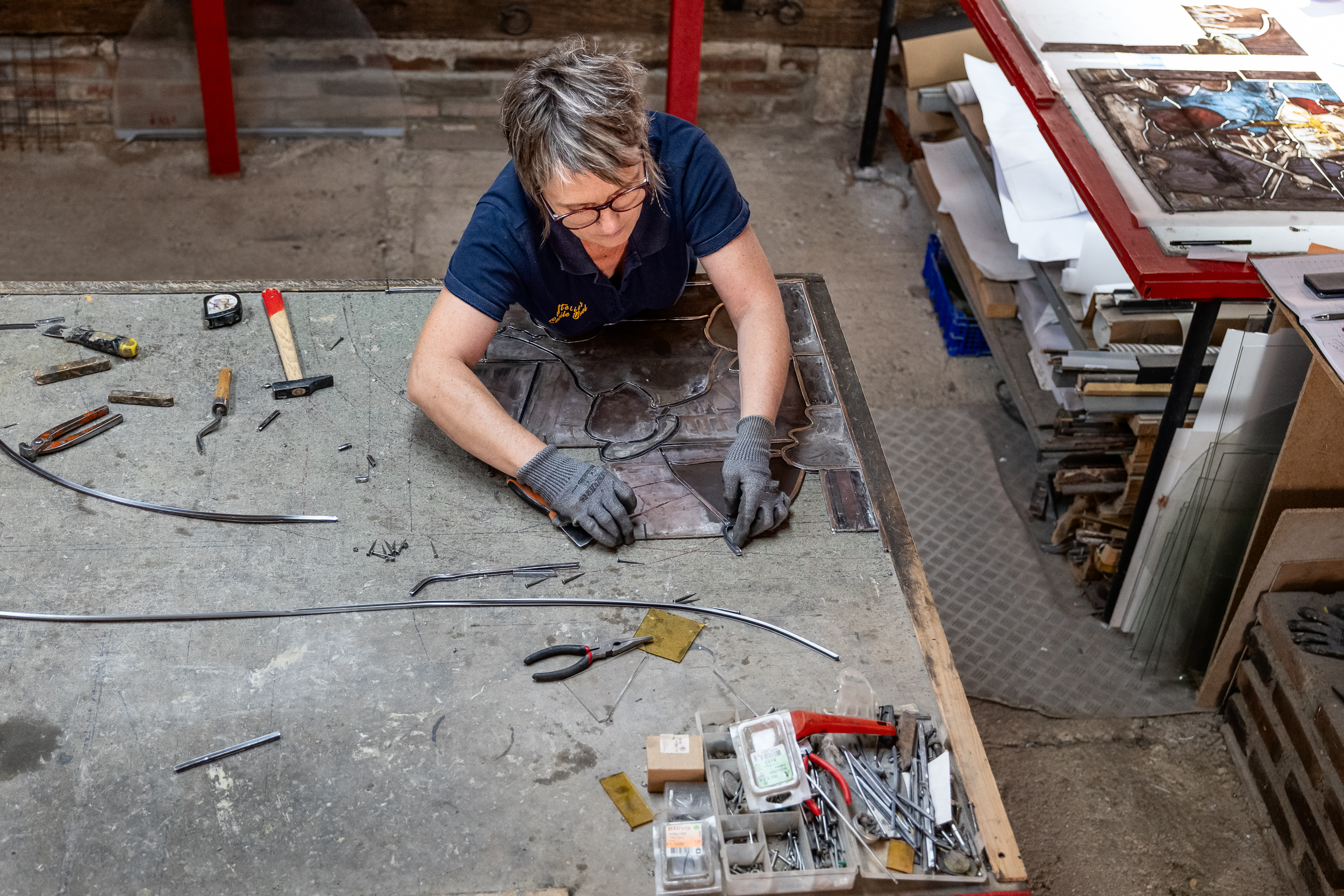 Reportage photo pour les magazines. Cécile Boël, Maître verrier