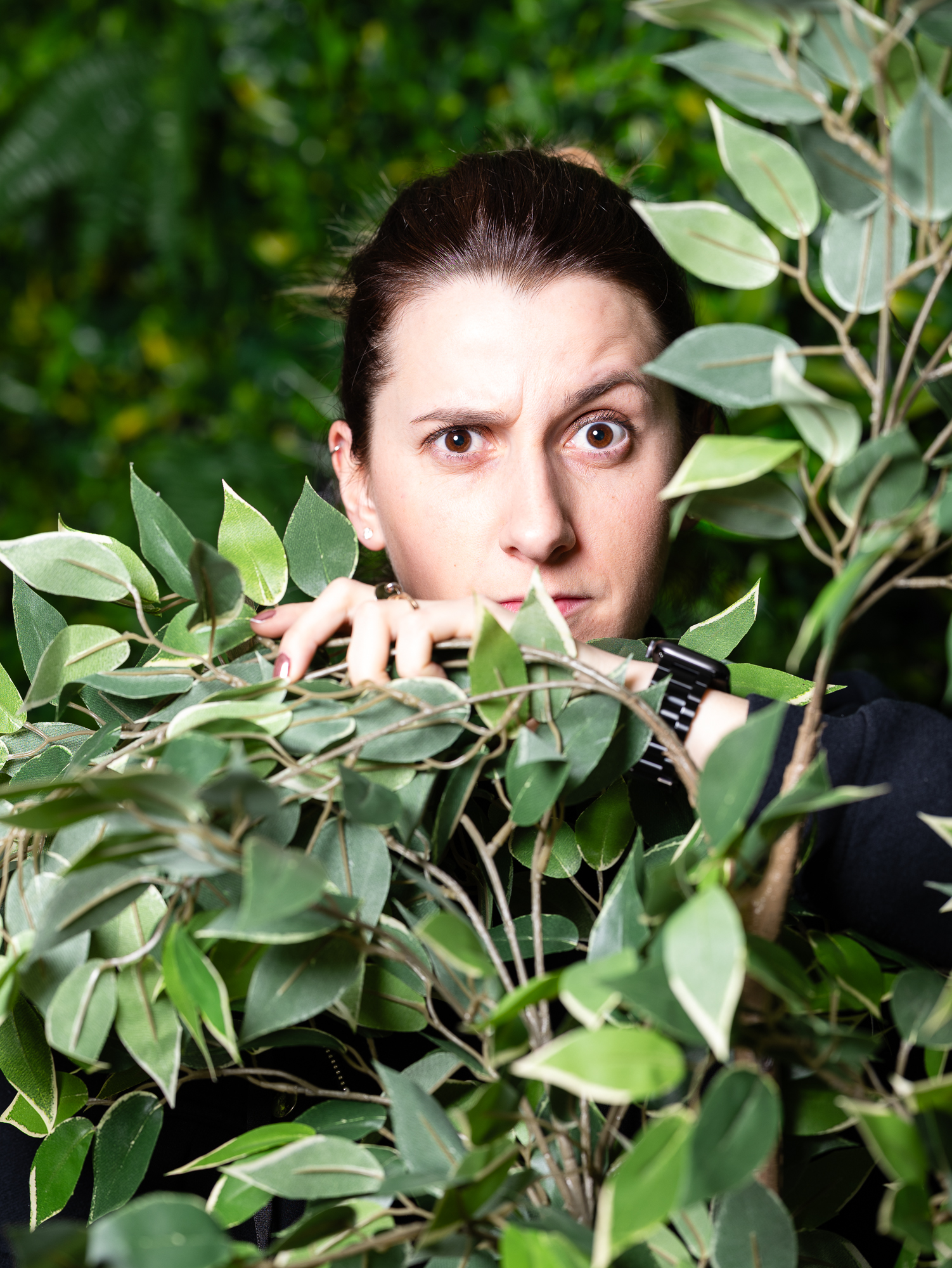 Photographe Portrait Éditorial. Marie Iturralde, humoriste, pour le magazine Instant Troyen.